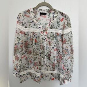The Kooples Multicolor Floral Lace Blouse